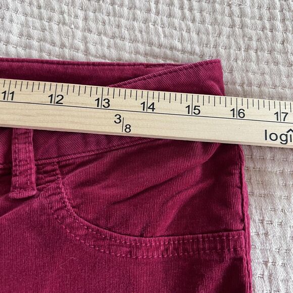 CAbi Pants Womens 6 Red Corduroy Stretch 5-Pocket Skinny Straight Style 160 - Picture 12 of 14